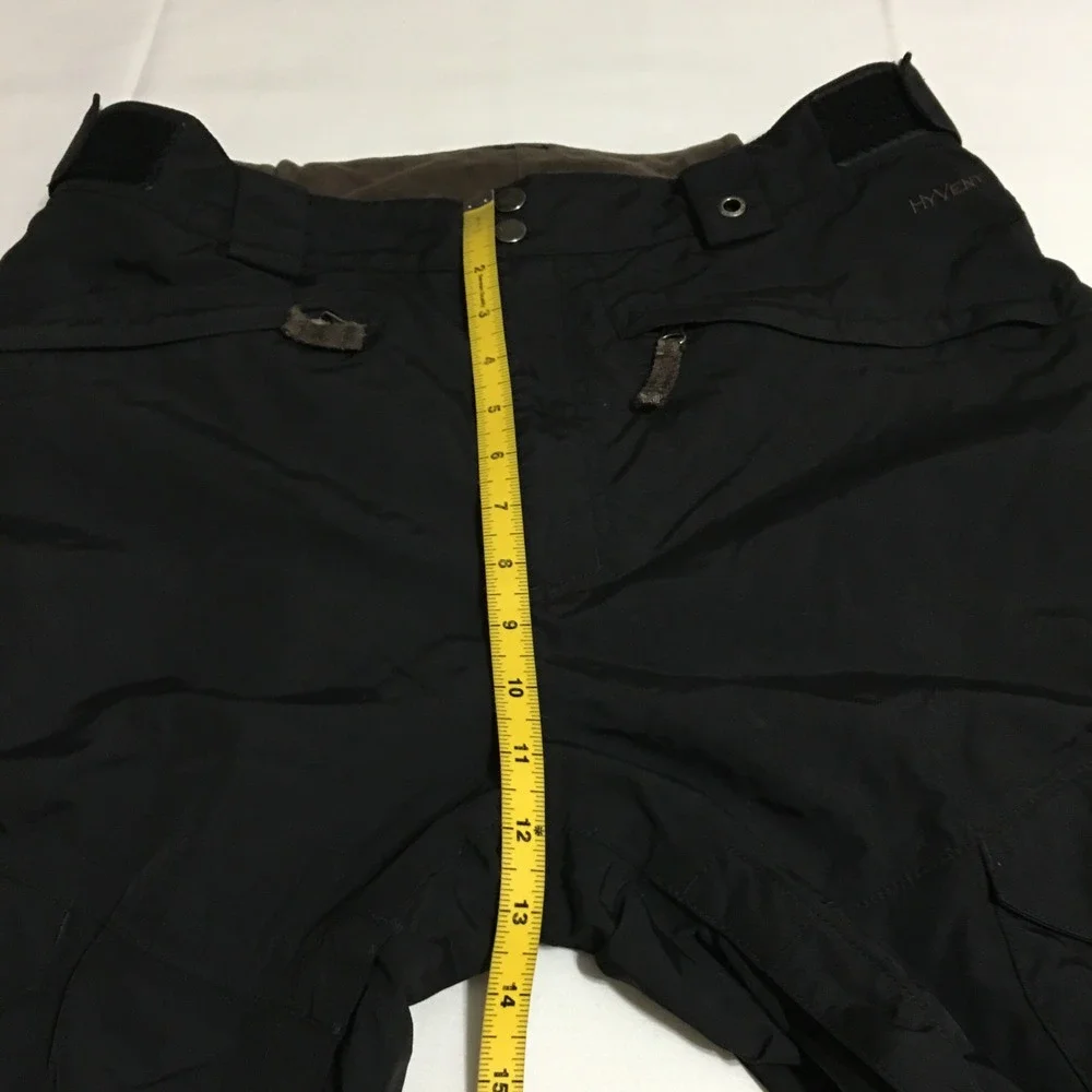 The North Face HyVent Ski Snowboard Pants Mens Medium Black Insulated Cargo